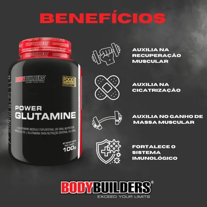 Kit 5x Power Glutamine 100g - Bodybuilders