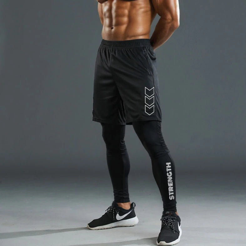 Running Pants Men's Compression Pants Quick Dry Jogger Trousers Gym Workout Leggings Elasticity Sweatpants Fitness Tights