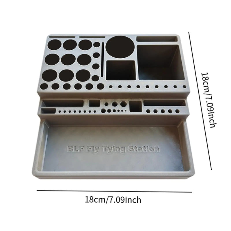 Kit de ferramentas de amarração de moscas Organizador de mesa Versátil Conveniente Organização de suprimentos Rack de armazenamento para homens pescadores iniciante pescador