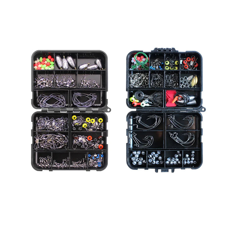 160 Pcs Equipamentos de Pesca Set Acessórios de Substituição Profissional Fisherman Swivels Snaps Sliders Kit de Pesca Acessórios 187pcs